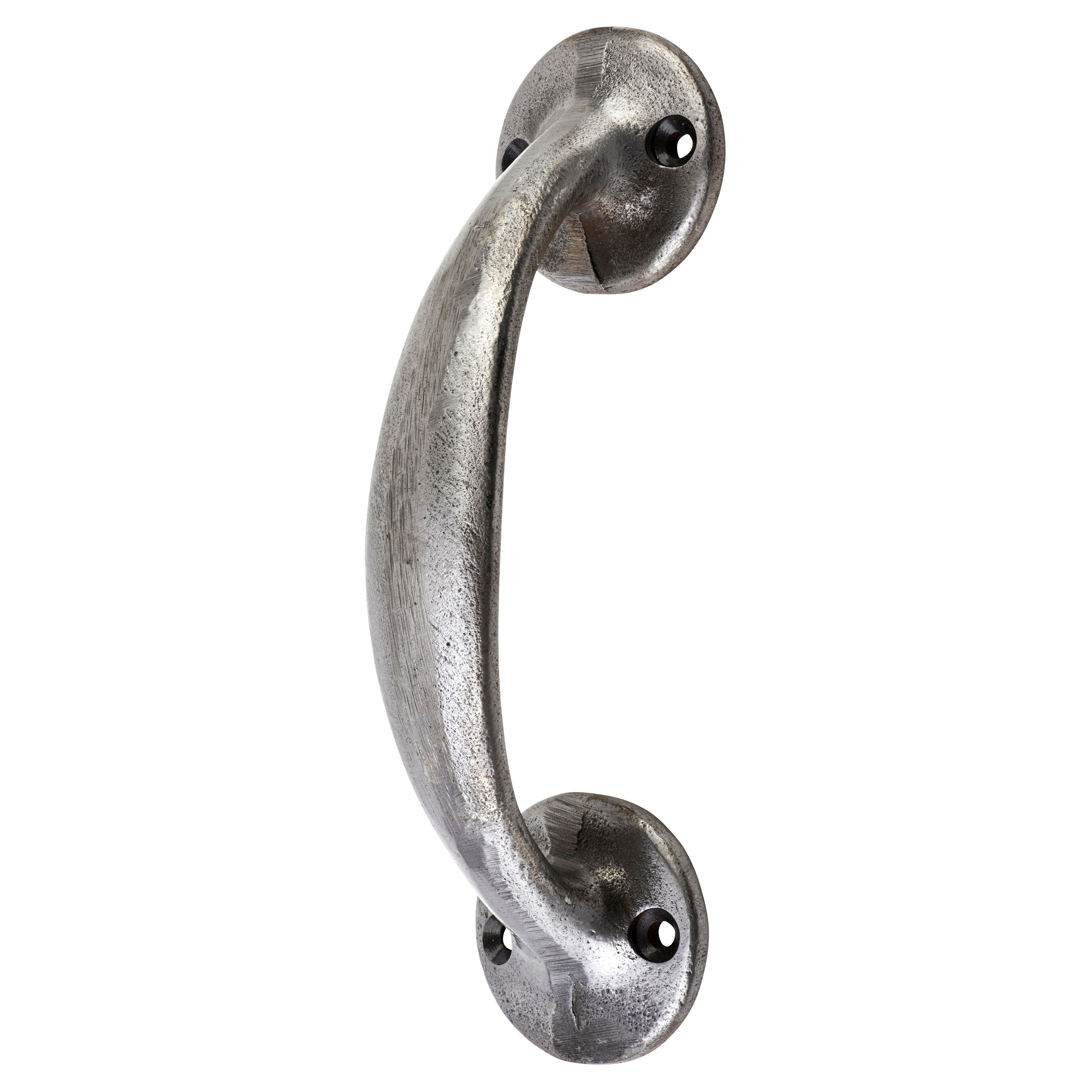 Polished Iron Victorian Bow Door Pull Handle - Screw Fix - 152 x 37mm