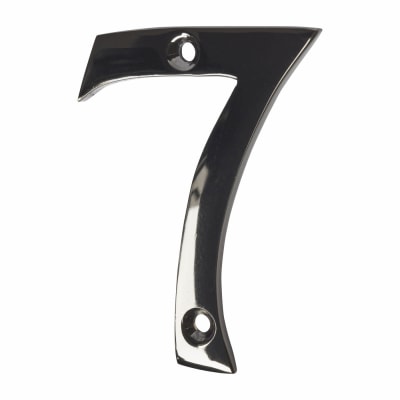 76mm Screw Fix Door Numeral - 7 - Black Nickel 006656P