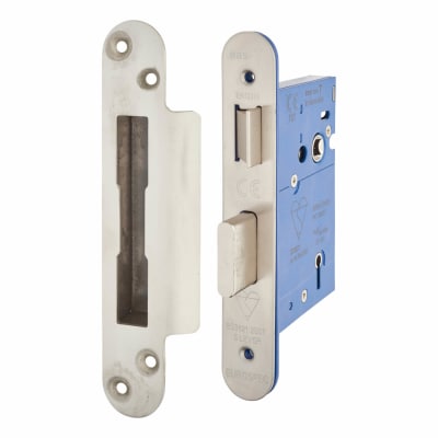 Bolt Through 5 Lever Sashlock - 78mm Case - 57mm Backset - Radius - Satin Stainless Steel