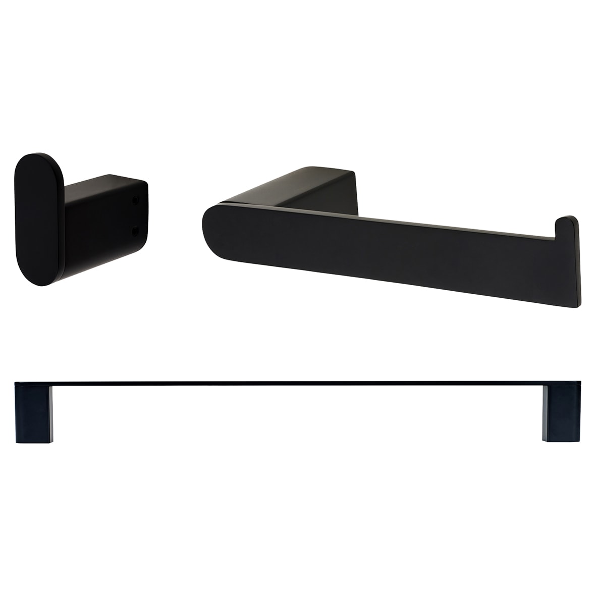 Designer Bathroom Set - Matt Black