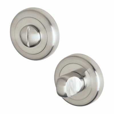 Bathroom Turn & Release - 50mm Diameter - Satin Chrome