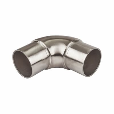 90° Curved Elbow - 316 Brushed Satin Stainless Steel