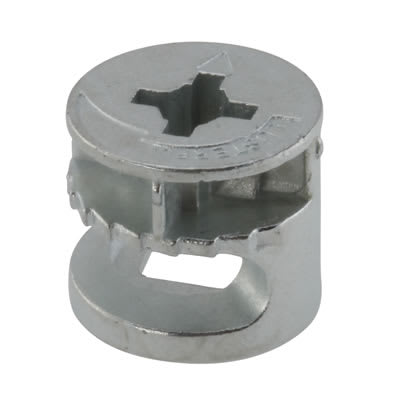 Rimless Cam Connector - 18mm Min Panel Thickness - Zinc Plated - Pack of 50