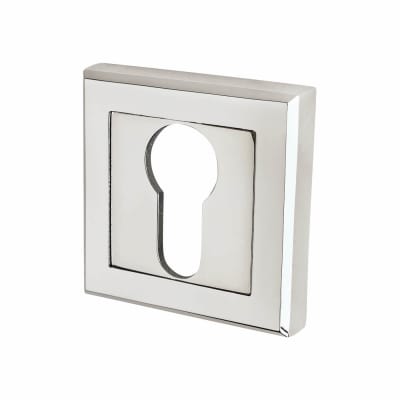 Square Escutcheon - 52 x 52mm - Euro - Polished Chrome
