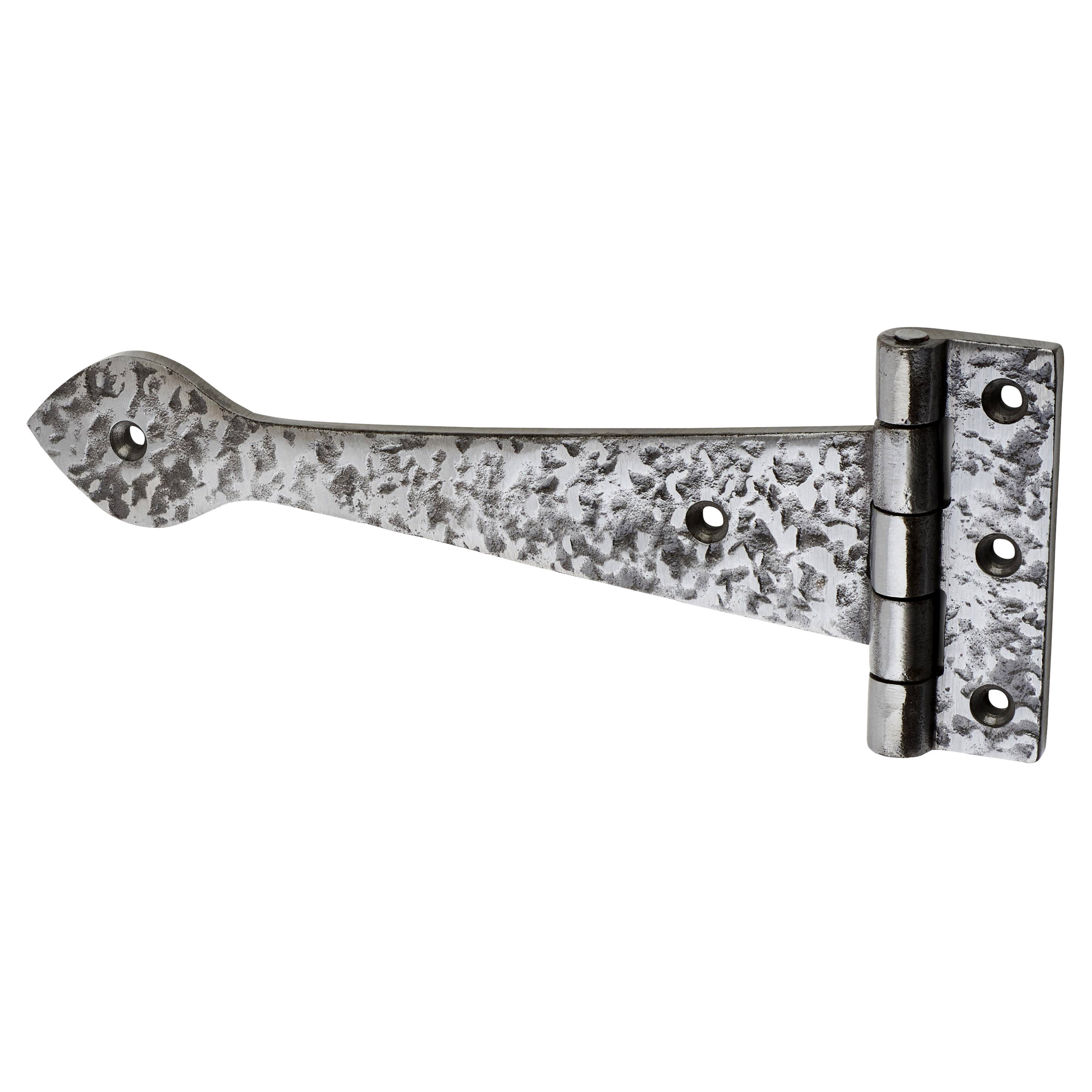 Tudor Plain Door Tee Hinge - 229 x 85mm - Polished Iron - Pair