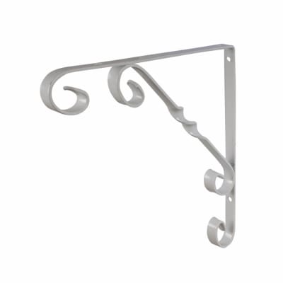 Ornamental Scroll Shelf Bracket - 195 x 195mm - White