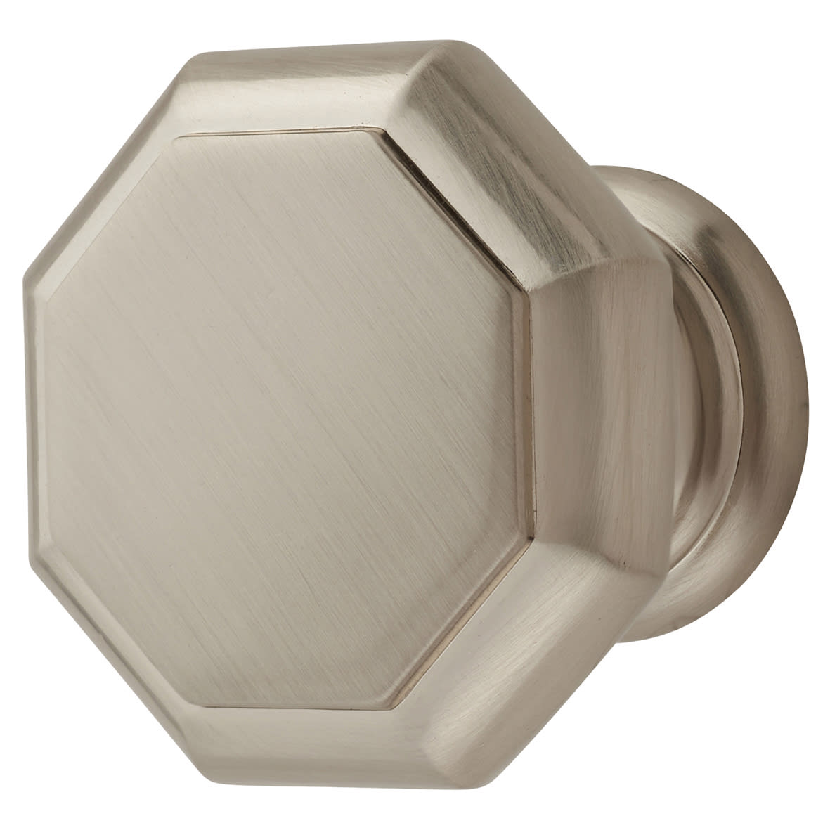 Looe Octagonal Cabinet Knob - 37mm Diameter - Satin Nickel