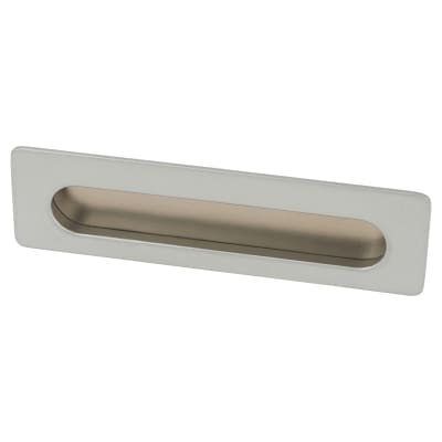 Rectangular Flush Cabinet Pull Handle - 139 x 39mm - Matt Chrome