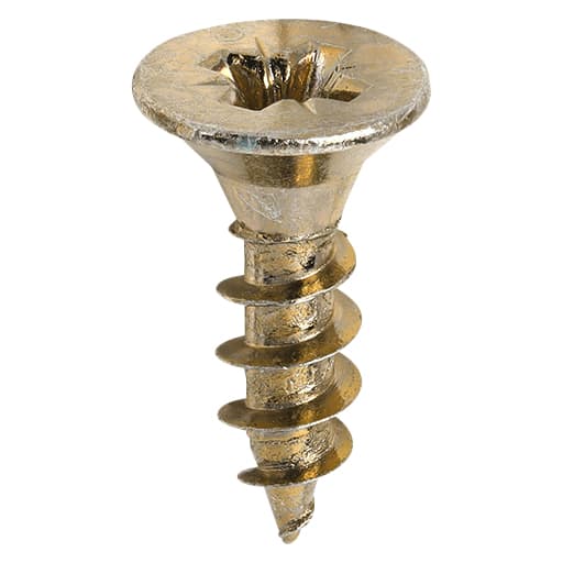 Classic Pozi Countersunk Wood Screws - 4.5 x 16mm - Yellow Zinc - Pack of 200