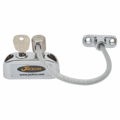Pro-5 Key-Locking Retro Style Cable Window Restrictor - Chrome