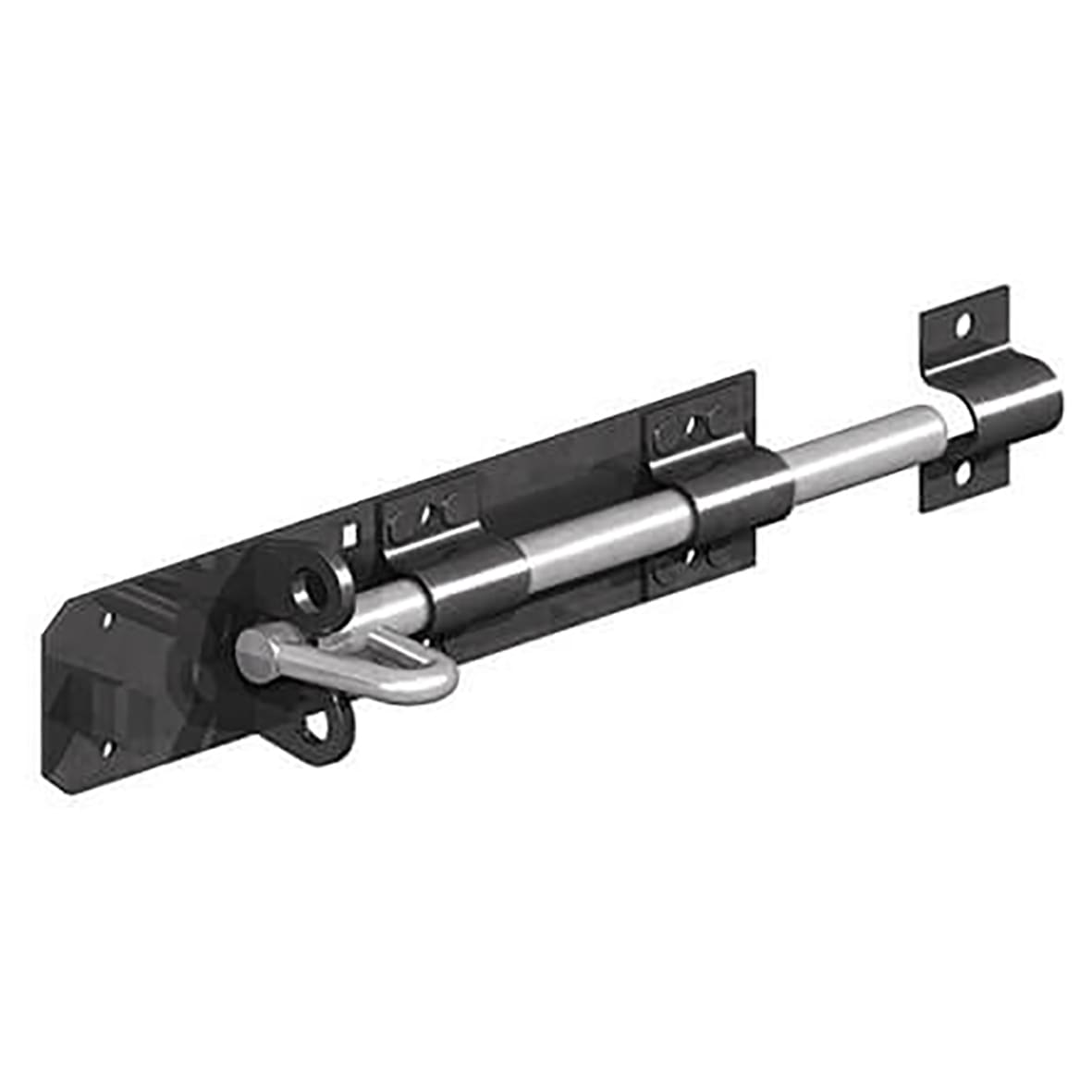 Brenton Gate Padlock Bolt - 200mm Length - Epoxy Black