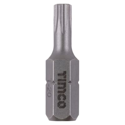 Steel Driver Bits - Torx - T20 - 25mm Length - Pack of 10