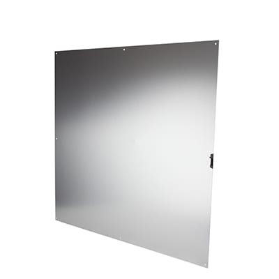 Aluminium Kick Plate - Half Door Panel - 838 x 838 x 1.2mm - 8 Screw Holes - Satin