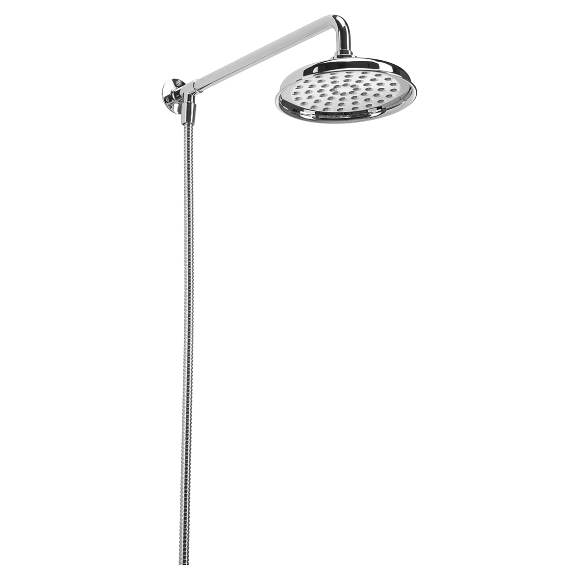 Traditional Rain Single Spray Shower Kit - Chrome