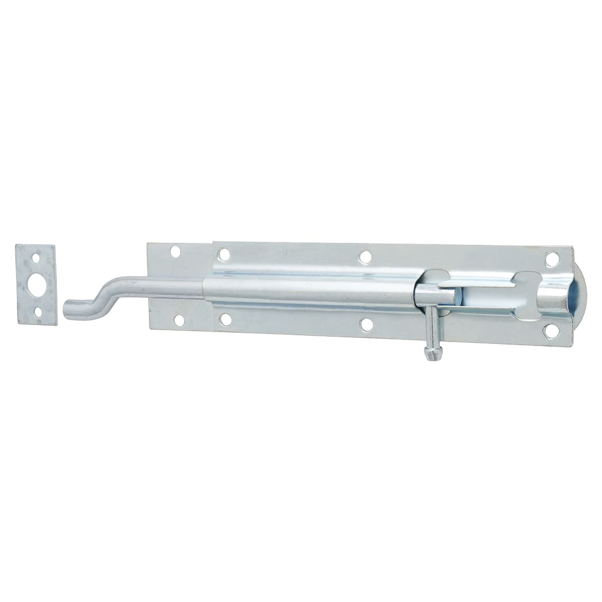Traditional Tower Gate Bolt - Necked - 200mm Length - Zinc Plated
