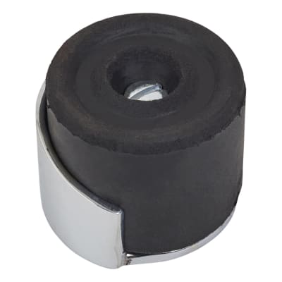 Round Floor Mounted Door Stop - 30 x 38mm - Polished Chrome