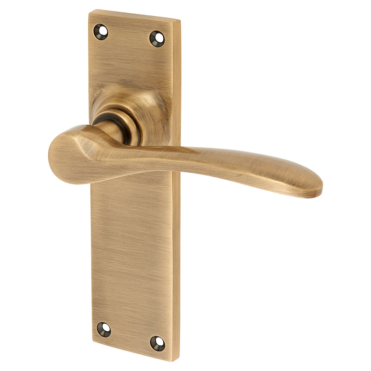 Antique Brass Latch Door Handles - Buckingham Range - 152 x 41mm