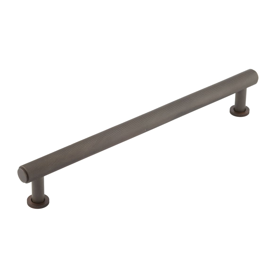 Piccadilly 15mm Knurled T-Bar Cabinet Pull Handle - 224mm c/c - Dark Bronze