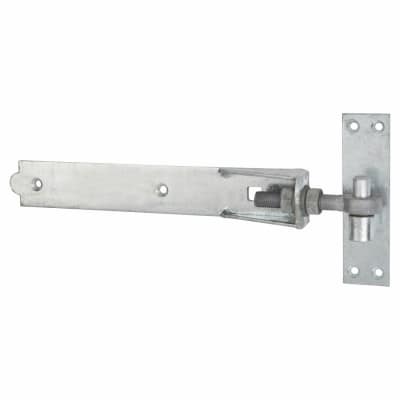 Heavy Duty Adjustable Hook & Band Gate Hinge - 350 x 50mm - Galvanised - Pair
