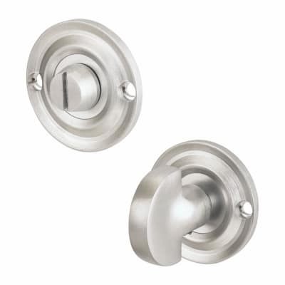 Bathroom Turn & Release - 43mm Diameter - Satin Chrome