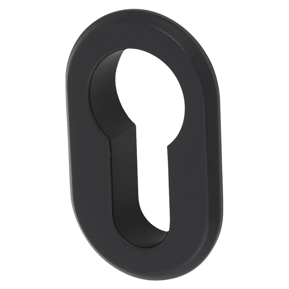 Mini Rose Escutcheon - 28 x 46mm - Euro - Matt Black - Pair