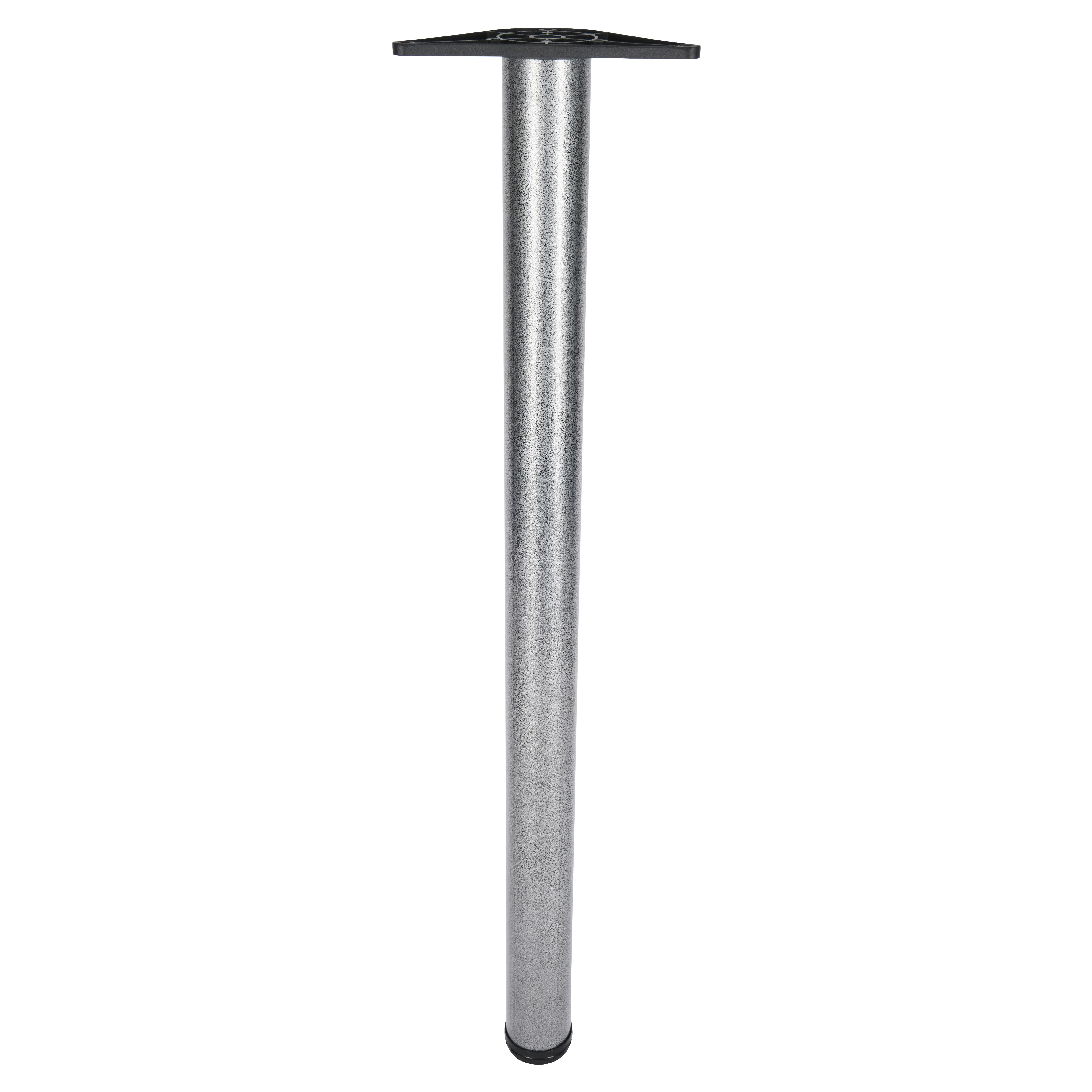 Round Adjustable Worktop Support Breakfast Bar Table Leg - 60 x 870-895mm - Pewter