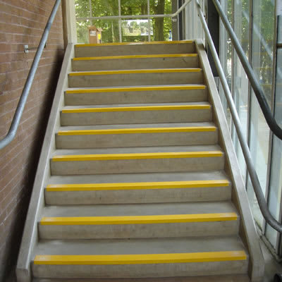 Heavy Duty Anti Slip Stair Nosing Strip - 3000 x 55 x 55mm - Yellow