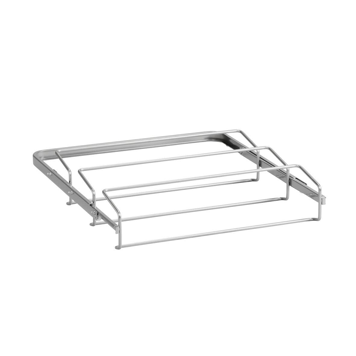 Top Track System - Click In Triple Wire Gliding Shoe Rack - 450 x 96 x 430mm - Platinum