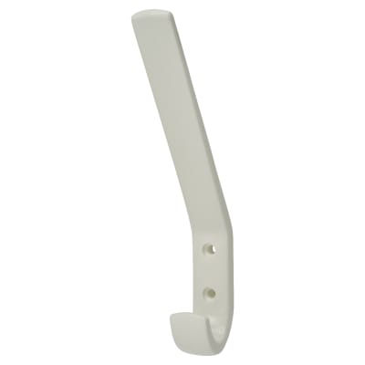 AR617A Nylon Single Hat & Coat Hook Face Fix - 164 x 20 x 35mm - Diamond White