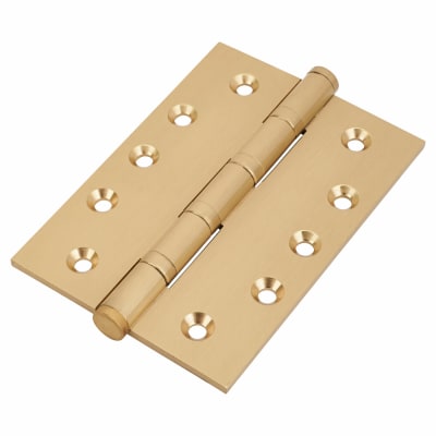 Performance Ball Bearing Butt Door Hinge - 127 x 89 x 4mm - Satin Brass - Pair