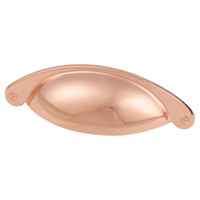 Chest Drawer Cabinet Cup Handle - 64mm Centres - Bright Copper