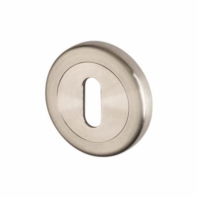 Escutcheon - 50mm Diameter - Keyhole - 316 Satin Stainless Steel