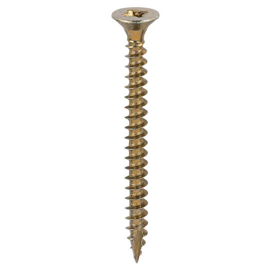 Classic Pozi Countersunk Wood Screws - 5.0 x 60mm - Yellow Zinc - Pack of 200