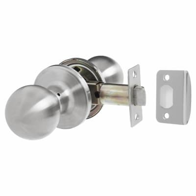 Satin Stainless Steel Bala Hotel Passage Mortice Door Knobset - 65mm Rose Diameter
