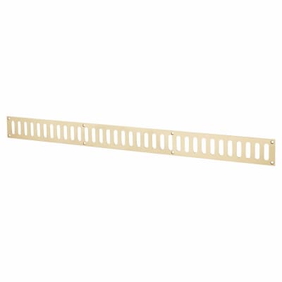 Plain Slotted Vent - 600 x 51mm - 9000mm² Free Air Flow - Polished Brass