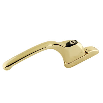 uPVC/Timber Connoisseur Offset Locking Multipoint Window Handle - Left Hand - Gold