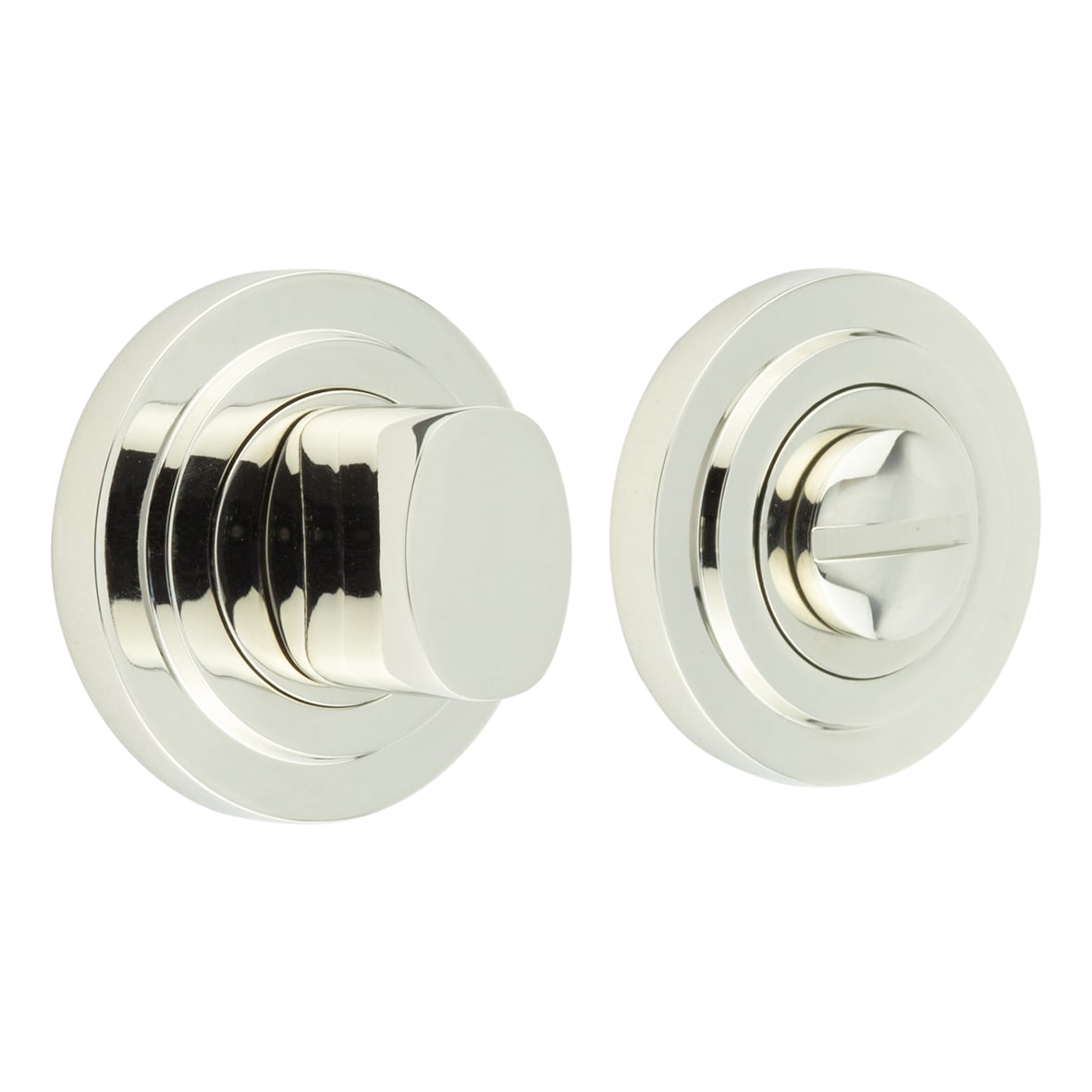 Inner 3 Turn & Release with Stepped Rose - 47mm Diameter - Polished Nickel