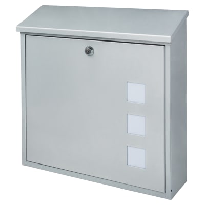 Aire Postbox - 370 x 364 x 114mm - Silver