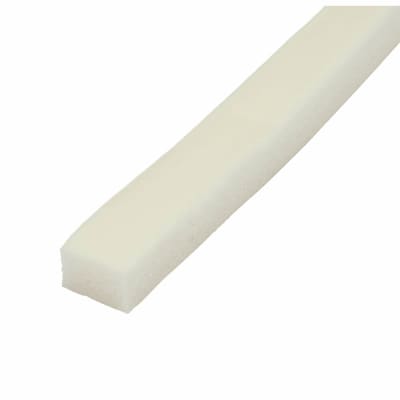 Rubber Foam Weatherstrip - 3500mm Length - White