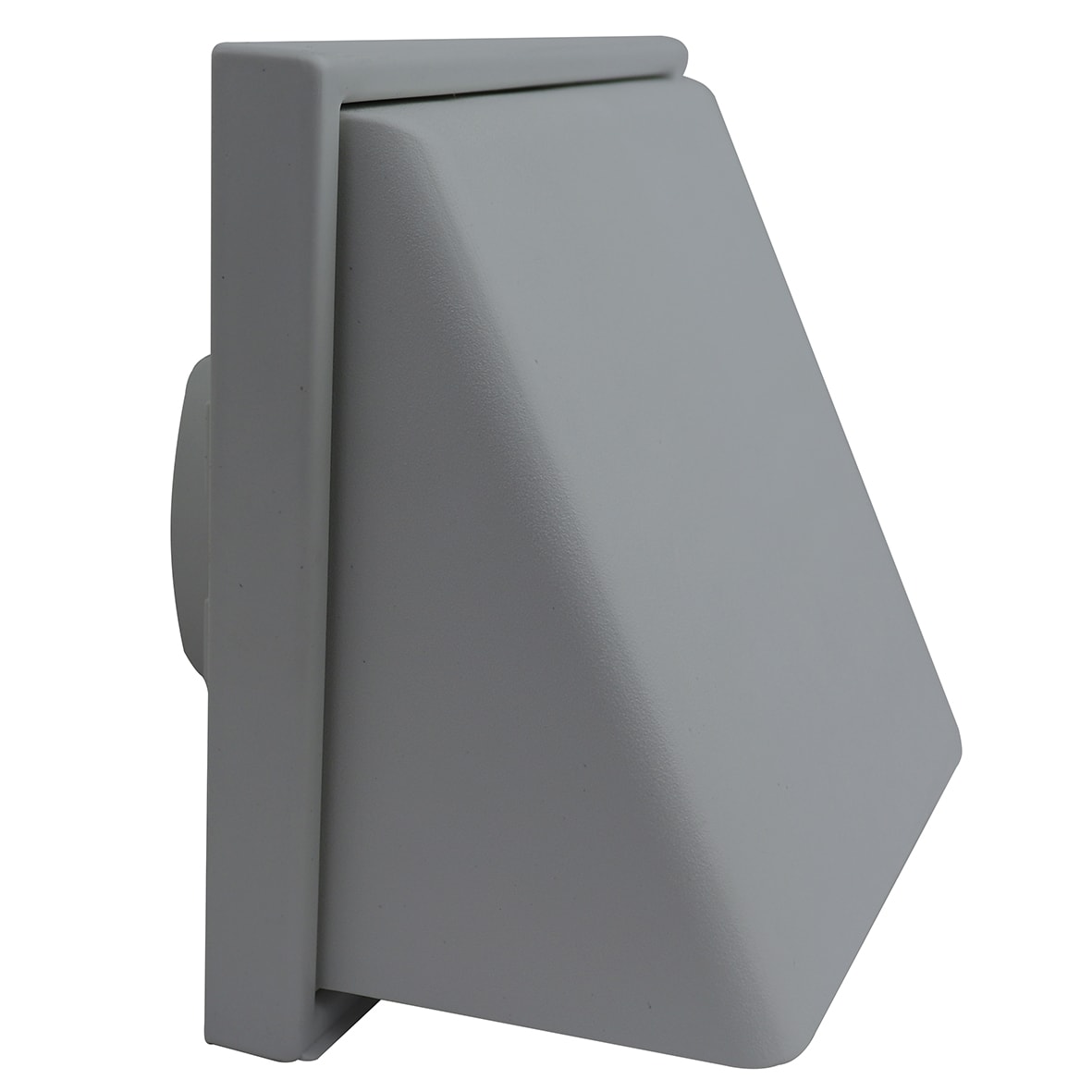 Plastic Cowled Wall Grille with Backdraft Damper - 4"/100mm - Grey