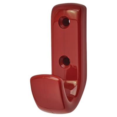 Nylon Single Coat Hook Face Fix - 62 x 20 x 35mm - Rouge Red