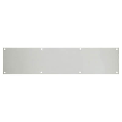 Aluminium Kick Plate - 800 x 200 x 1.2mm - 8 Screw Holes - Satin Anodised