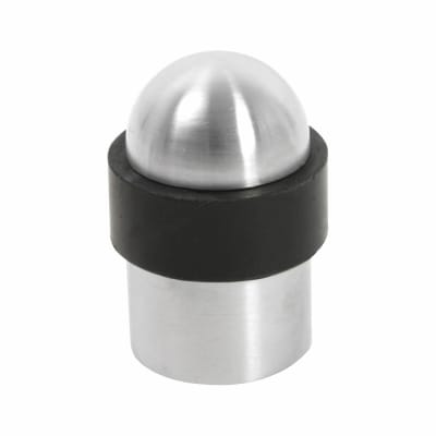 Commercial Floor Mounted Door Stop - 50 x 30mm - Satin Stainless Steel