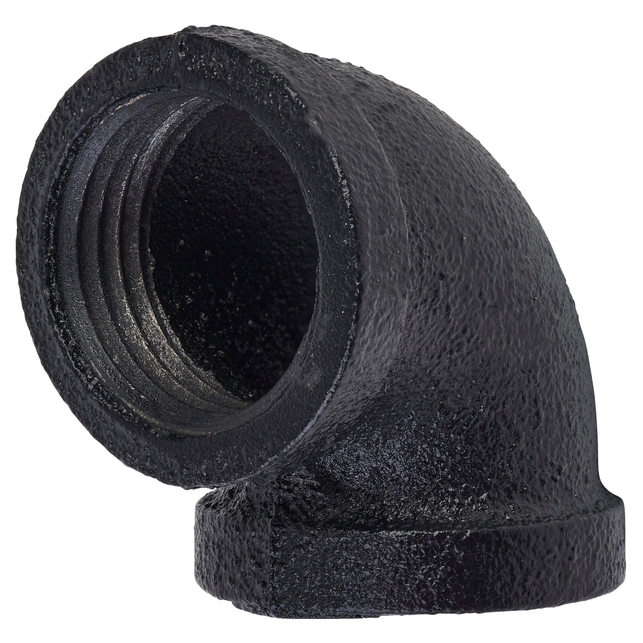 1/2" Pipe Shelving Iron 90° Elbow Pipe Connector - Black