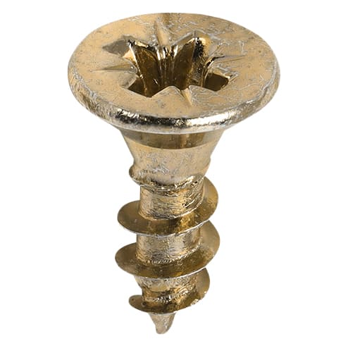 Classic Pozi Countersunk Wood Screws - 4.0 x 12mm - Yellow Zinc - Pack of 200