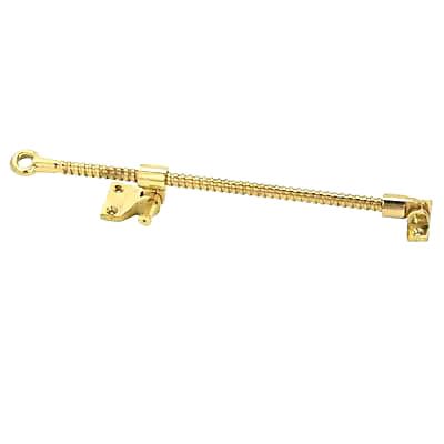 Screw Jack Skylight Stay - 300mm Length - 250mm Throw - Polished Brass