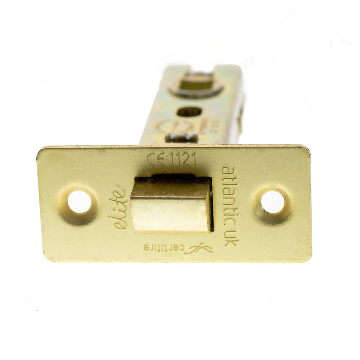 Fire-Rated Tubular Latch - 63mm Case - 45mm Backset - Square - Satin Brass
