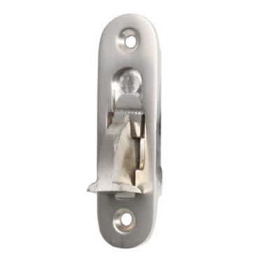 Weekes Sash Window Stop - 70 x 19mm - Radius End - Satin Nickel