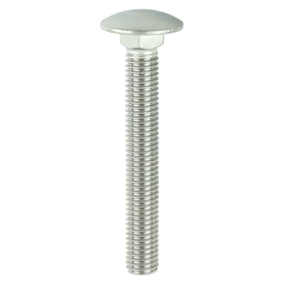 Carriage / Coach Bolt - M10 x 75mm - A2 Stainless Steel - Pack of 5