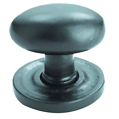 Oval Cabinet Knob - 37 x 35mm - Antique Black Iron